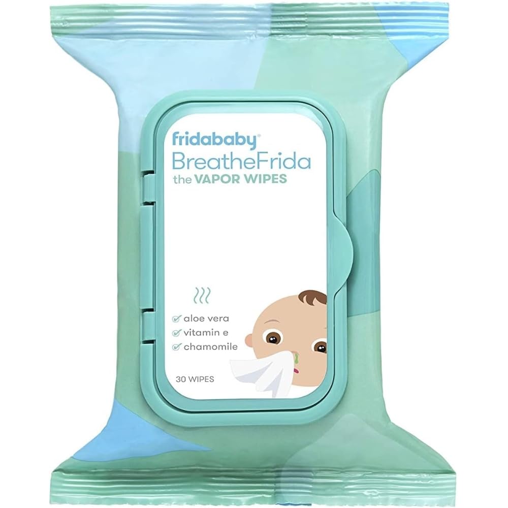 Frida Baby Breathefrida Baby Vapor Wipes for Nose, Chest, Feet: Alcohol Free, 30ct