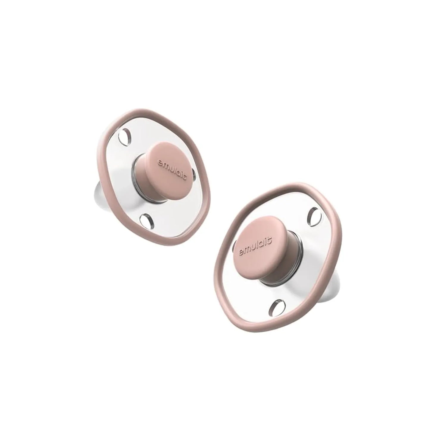 Emulait Baby Pacifier - Pack of 2 (6-18 Months, Rose)