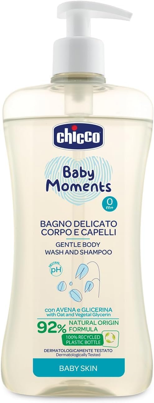 Chicco Baby Moments Gentle Body Wash And Shampoo For Skin