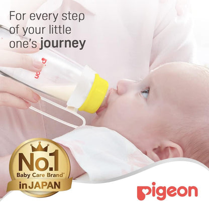 Pigeon Glass Feeding Bottle With Handle (240ml)