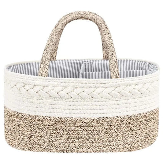 Little Story Cotton Rope Diaper Caddy – Ivory