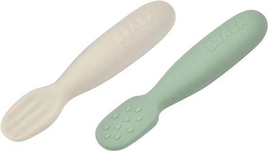 Beaba Set of 2 Silicone Pre-Spoons for Babies