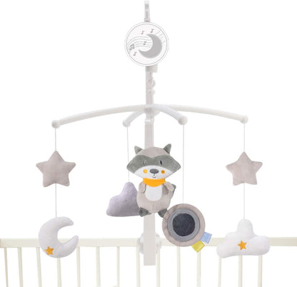 Konig Kids Bed Bell Racoon Mobile Plush & Hanging Toy