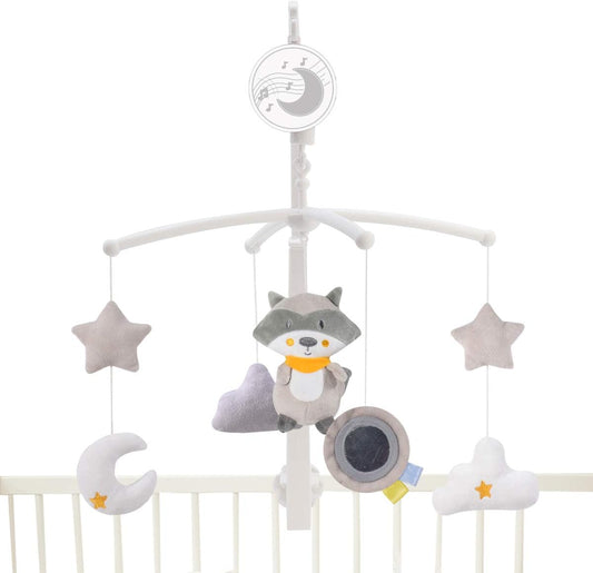 Konig Kids Bed Bell Racoon Mobile Plush & Hanging Toy