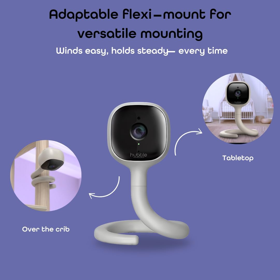 Hubble AI Vision 2K UHD Smart Baby Monitor Moonlight