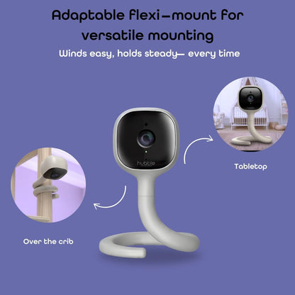 Hubble AI Vision 2K UHD Smart Baby Monitor Moonlight