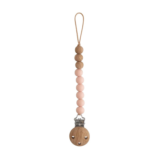 Mushie Pacifier Clips Eva (Blush)