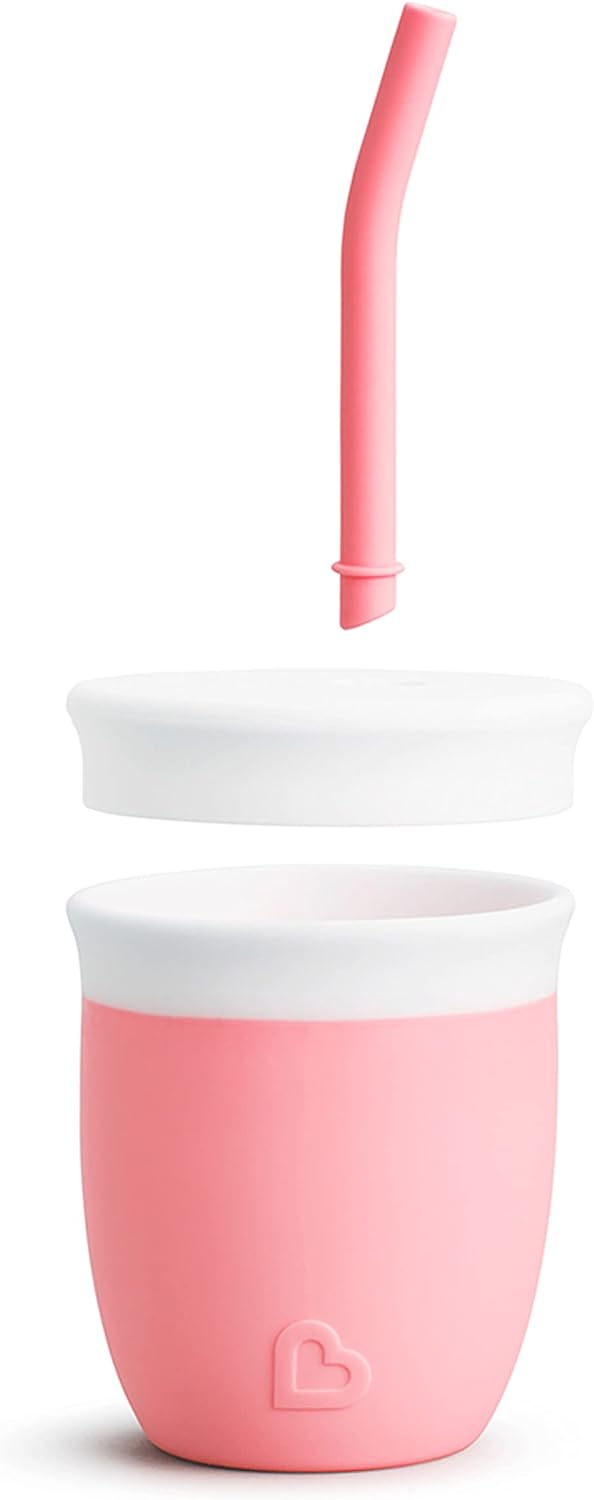 Munchkin C’est Silicone, Open Training Cup with Straw, 4oz