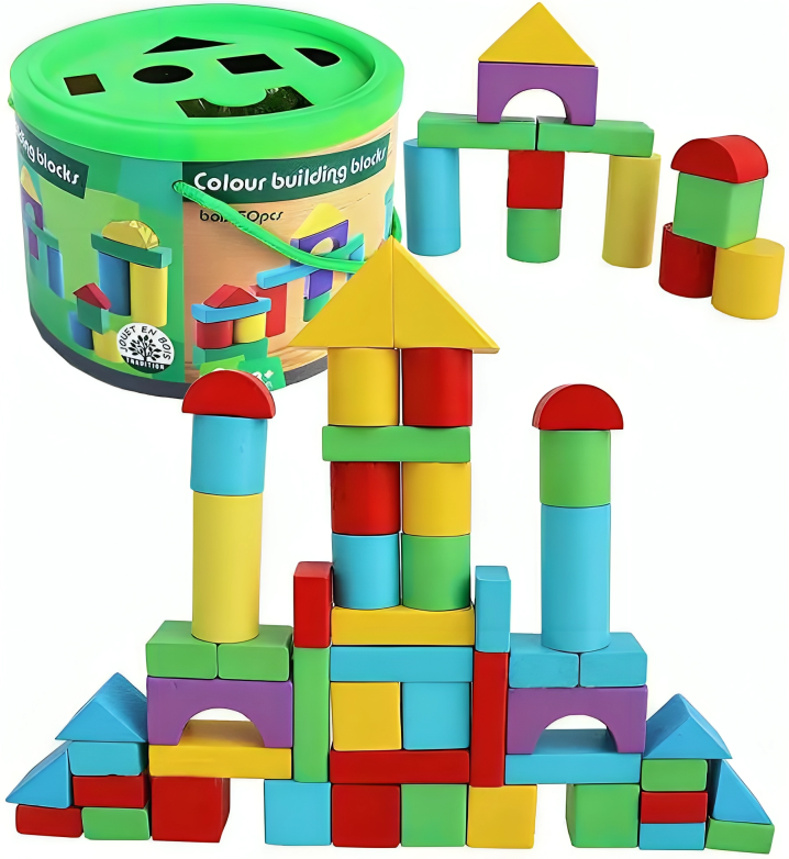 Beilaluna Colorful Toy Building Blocks (50 Pcs)