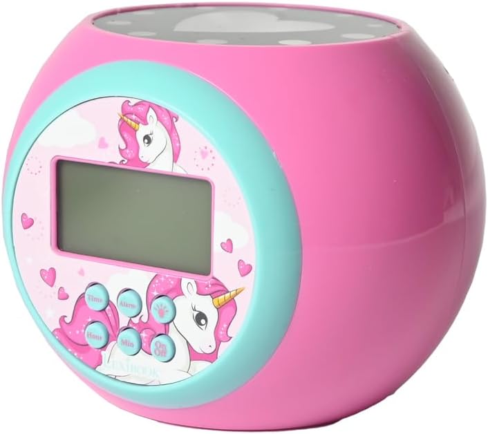 LEXiBOOK Unicorn Projector Alarm Clock with Snooze Function