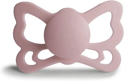 FRIGG Butterfly Anatomical Silicone Baby Pacifier Size 2 (6-18Months 1 Pack Blush)
