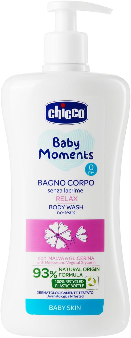 Chicco Baby Moments Body Wash No-Tears Relax for Baby Skin, 500ml