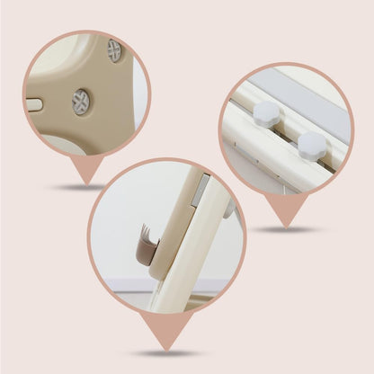 Little Story Drawing Board with Chair, Magnetic Numbers, 5 Color Pen and Sponge Eraser- Ivory
