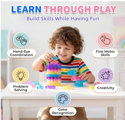 iM Master - Transparent Jelly Sensory Building Blocks Set - 40 Pieces