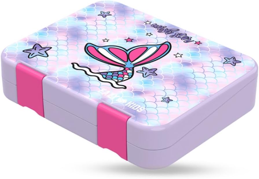 Eazy Kids 6 & 4 Convertible Bento Lunch Box With Sandwich Cutter Set