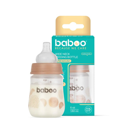 Baboo Anti-Colic Wide Neck Bottle (0m+, 180ml)