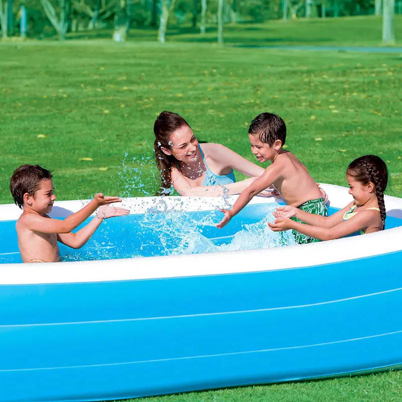 Bestway 10' x 72" x 22"/3.05m x 1.83m x 56cm Deluxe Blue Rectangular Family Pool