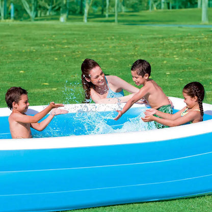 Bestway 10' x 72" x 22"/3.05m x 1.83m x 56cm Deluxe Blue Rectangular Family Pool