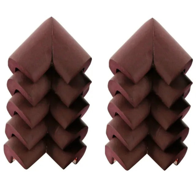 Baby Safe Furniture Corner Bump Guards 10-Piece Set – Brown