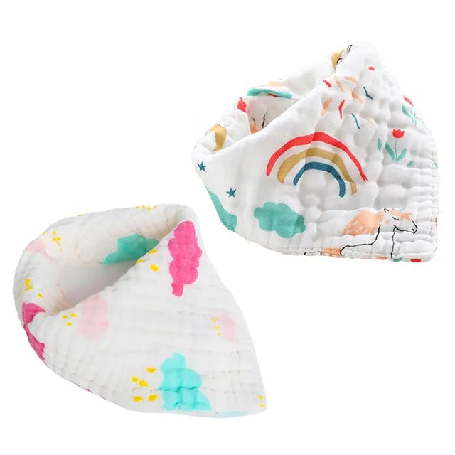 Little Story Muslin Bandana Bibs Pack of 2 – Unicorn