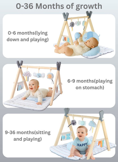 Konig Kids Baby Wooden Play Gym (Elephant)
