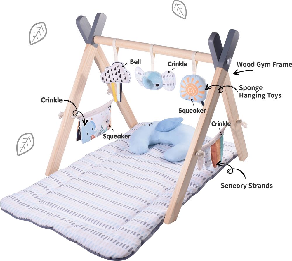 Konig Kids Baby Wooden Play Gym (Elephant)