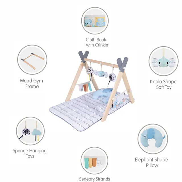 Konig Kids Baby Wooden Play Gym (Elephant)