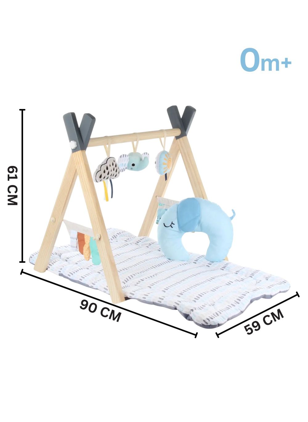 Konig Kids Baby Wooden Play Gym (Elephant)