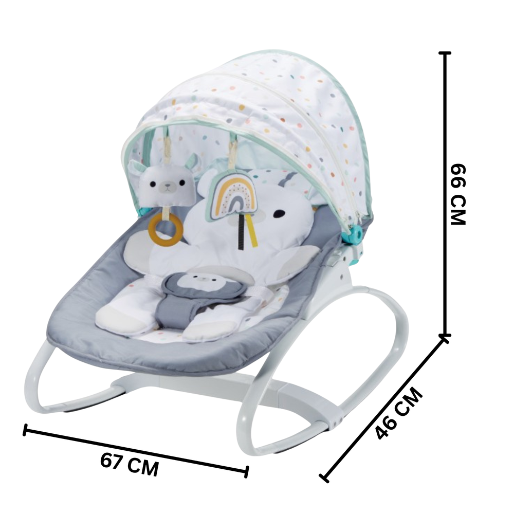 Konig Kids Baby Rocker Bouncer with Canopy (Bear)