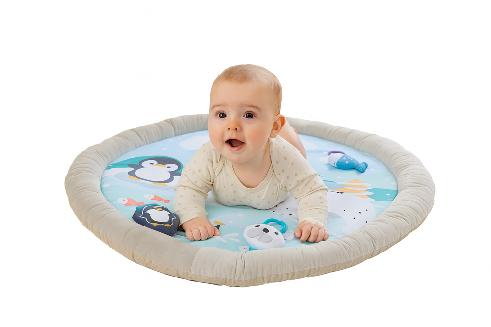 Konig Kids Baby Play Gym Round Mat - Penguin