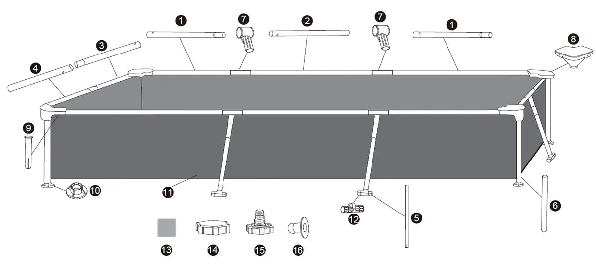 Bestway Steel Pro Poo; (8'6" x 67" x 24"/2.59m x 1.70m x 61 Cm)