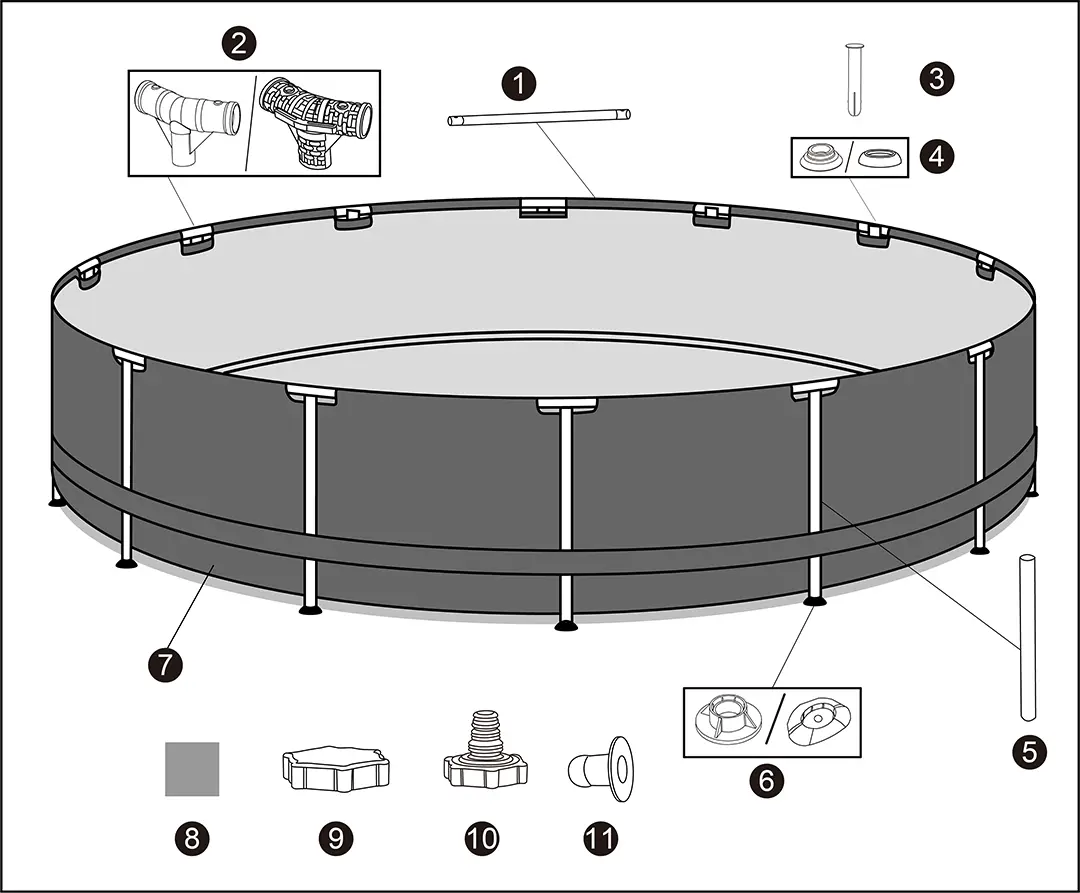 Bestway Steel Pro Frame Pool Set (12' x 30"/3.66m x 76 Cm)