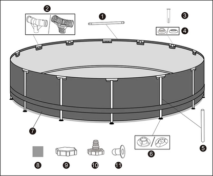 Bestway Steel Pro Frame Pool Set (12' x 30"/3.66m x 76 Cm)