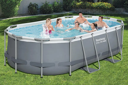 Bestway Power Steel Oval Pool Set (16' x 10' x 42"/4.88m x 3.05m x 1.07m)