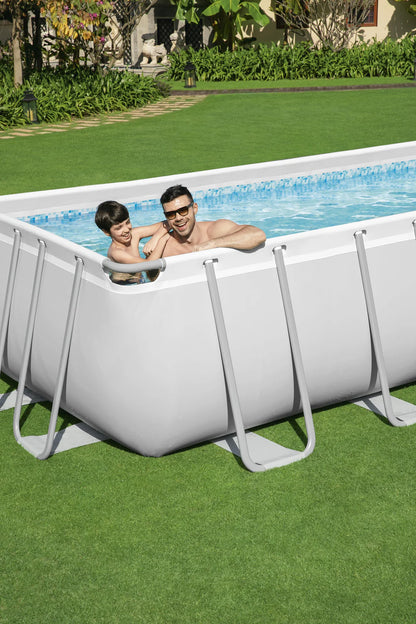 Bestway Power Steel Rectangular Pool Set (16' x 8' x 48"/4.88m x 2.44m x 1.22m)