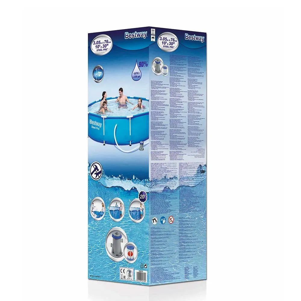 Bestway Pool Set Steel Pro (3.05m x 76cm / 10′ x 30″)