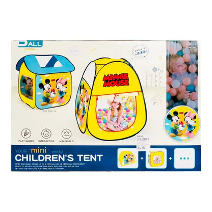 BALL - Disney Mickey & Minnie Mouse Kids Play Tent with 100 Colourful Balls - 101 Pcs