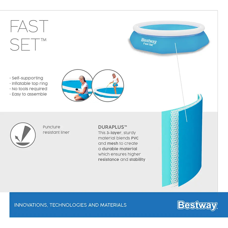 Bestway Inflatable Pool Set (10' x 30"/3.05m x 76 Cm)