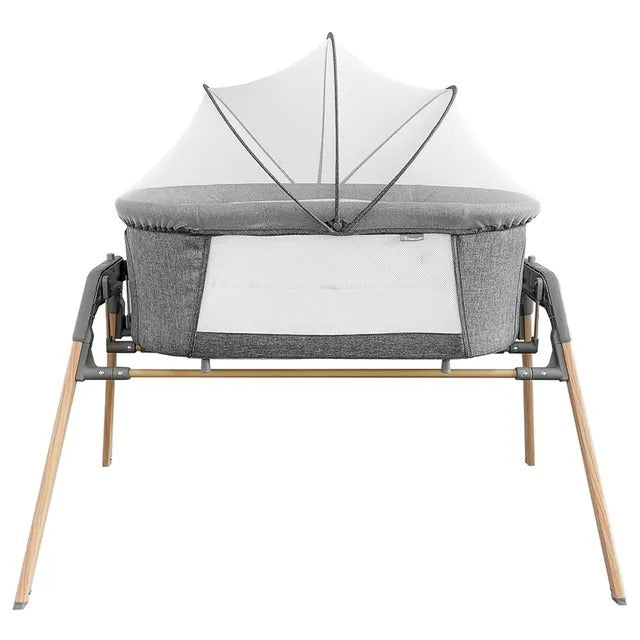 Teknum 3-in-1 Baby Rocker Bassinet With Mosquito Net – Grey