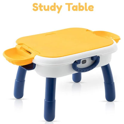 Little Story 4-in-1 Block Activity Table With Blocks – Blue