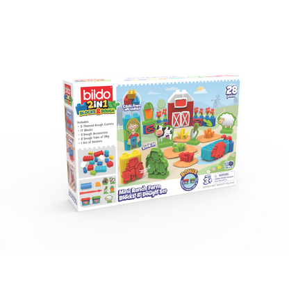 BILDO - Fire Station Blocks & Dough Set - 48 Pieces