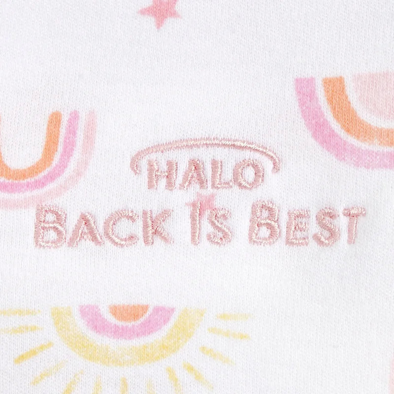 Halo SleepSack 100% Cotton Wearable Blanket - Sunshine Rainbows (0.5 TOG)