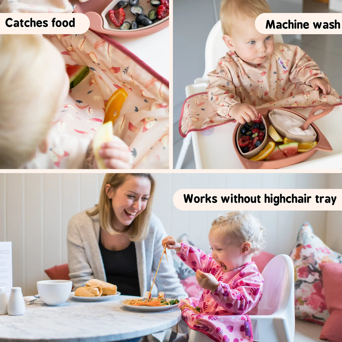 Tidy Tot Cover & Catch Bibs