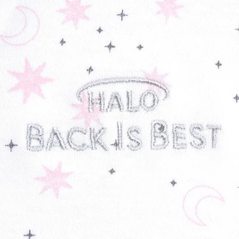 Halo SleepSack 100% Cotton Swaddle - Midnight Moons Pink (1.5 TOG)