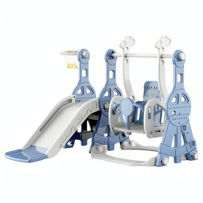 Little Angel Kids Toys Slide & Swing (122 x 98 x 118 cm, Blue).