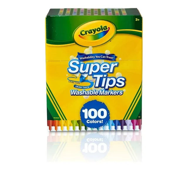 Crayola Super Tips Washable Markers – 100 Pcs