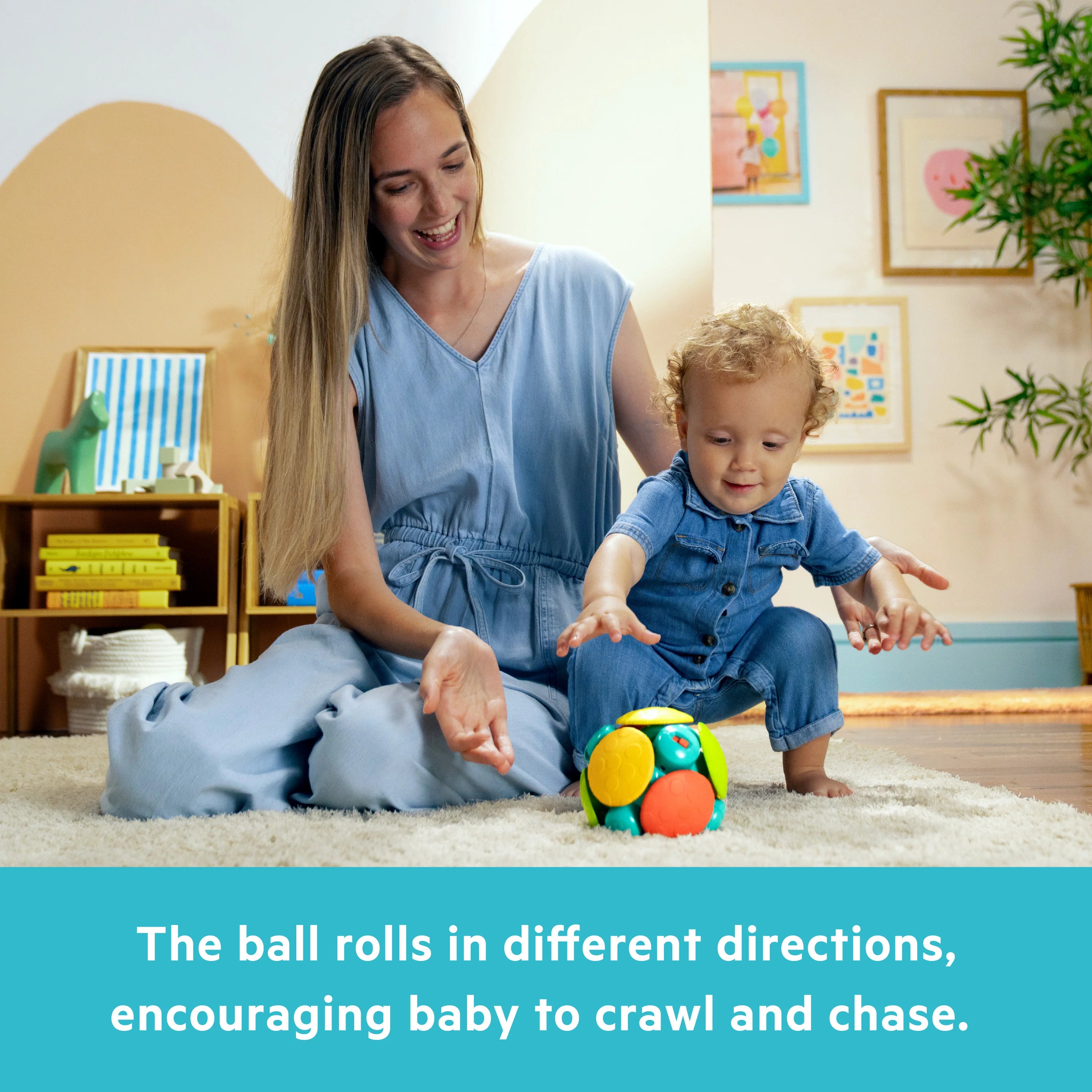 Bright Starts Wobble Bobble Crawl & Chase Ball