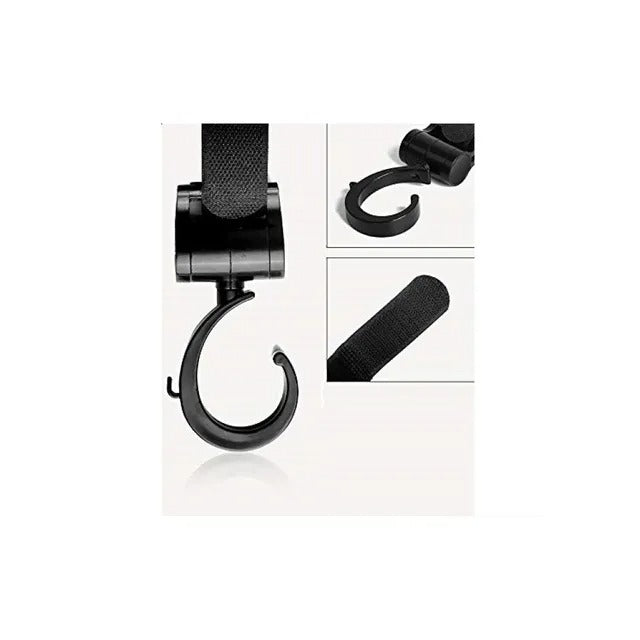 Little Story Rotating Compatible Stroller Hooks – Black
