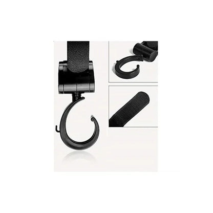 Little Story Rotating Compatible Stroller Hooks – Black