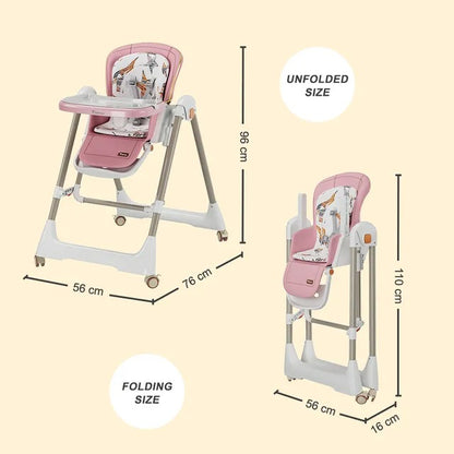 Teknum 5-in-1 Convertible Swing And High Chair – Pink.